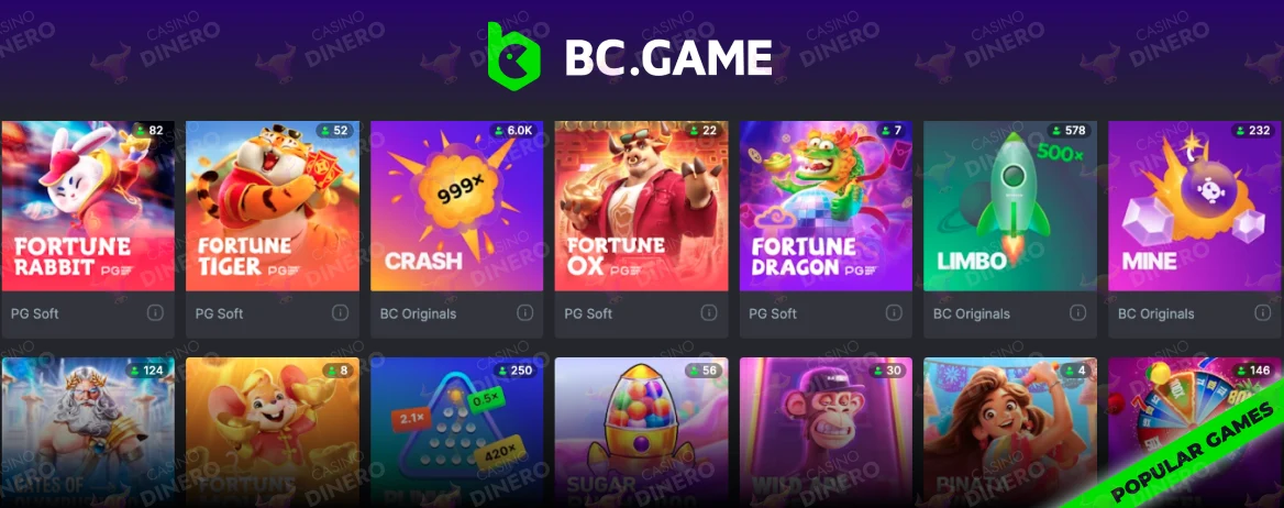 BC.Game casino games